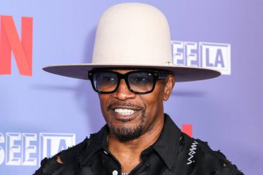Amerikalı aktör, komedyen ve şarkıcı Jamie Foxx, Batı Hollywood, Los Angeles, Kaliforniya, ABD 'deki Komedi Dükkanı' nda düzenlenen Düşünce Etkinliğiniz İçin FYSEE LA Komedi Gecesi ATAS Emmy FYC 'yi sunar..