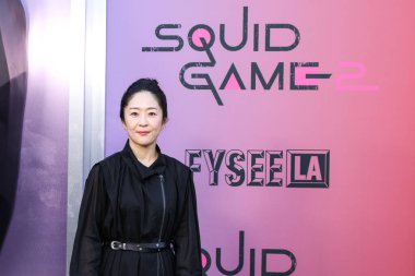 Güney Koreli prodüksiyon tasarımcısı Chae Kyoung-sun, Netflix FYSEE LA - 'Squid Game' Sezon 2, ATAS (Televizyon Sanatları ve Bilimleri Akademisi) Emmy FYC 'ye 30 Mayıs 2025' te Mısır Tiyatrosu Hollywood 'da düzenlenen etkinliğe katıldı. 