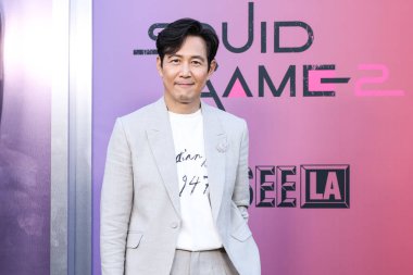 Güney Koreli aktör, yönetmen Lee Jung-jae Netflix FYSEE LA - 'Squid Game' Sezon 2 ATAS (Televizyon Sanatları ve Bilimleri Akademisi) Emmy FYC (Düşünceleriniz İçin) etkinlik 30 Mayıs 2025 'te Mısırlı Hollywood Tiyatrosu' nda gerçekleşti.