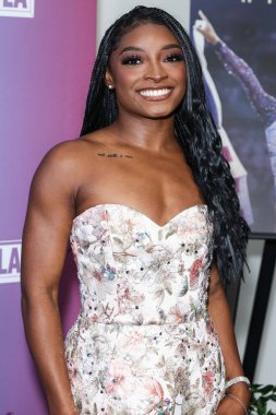 Amerikalı jimnastikçi Simone Biles, Netflix FYSEE LA - Simone Biles Rising 'Sezon 1 ATAS (Televizyon Sanatları ve Bilimleri Akademisi) Emmy FYC' ye (Düşünceleriniz İçin) 2 Haziran 2025 'te Hollywood Atletizm Kulübü' nde düzenlenen etkinliğe katıldı.                