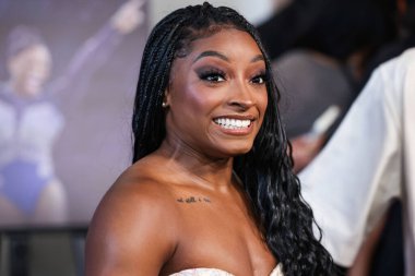 Amerikalı jimnastikçi Simone Biles, Netflix FYSEE LA - Simone Biles Rising 'Sezon 1 ATAS (Televizyon Sanatları ve Bilimleri Akademisi) Emmy FYC' ye (Düşünceleriniz İçin) 2 Haziran 2025 'te Hollywood Atletizm Kulübü' nde düzenlenen etkinliğe katıldı.                