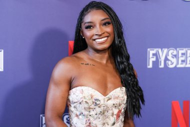Amerikalı jimnastikçi Simone Biles, Netflix FYSEE LA - Simone Biles Rising 'Sezon 1 ATAS (Televizyon Sanatları ve Bilimleri Akademisi) Emmy FYC' ye (Düşünceleriniz İçin) 2 Haziran 2025 'te Hollywood Atletizm Kulübü' nde düzenlenen etkinliğe katıldı.                