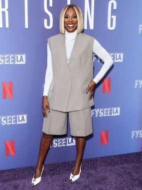Nijeryalı-Amerikalı aktris ve komedyen Yvonne Orji, Netflix FYSEE LA - Simone Biles Rising 'Sezon 1 ATAS (Televizyon Sanatları ve Bilimleri Akademisi) Emmy FYC Etkinliği 2 Haziran 2025' te Hollywood Atletizm Kulübü 'nde gerçekleşti.       