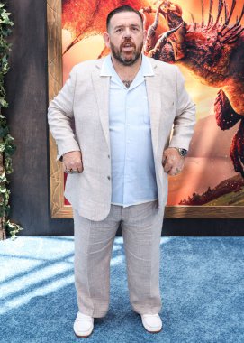 İngiliz aktör, komedyen ve senarist Nick Frost, 7 Haziran 2025 'te Akademi Film Müzesi' ndeki David Geffen Tiyatrosu 'nda gerçekleştirilen Evrensel Resimler ve Rüya Çalışmaları Animasyonu' nun galasına geldi.