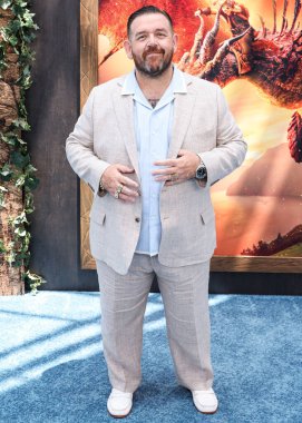 İngiliz aktör, komedyen ve senarist Nick Frost, 7 Haziran 2025 'te Akademi Film Müzesi' ndeki David Geffen Tiyatrosu 'nda gerçekleştirilen Evrensel Resimler ve Rüya Çalışmaları Animasyonu' nun galasına geldi.