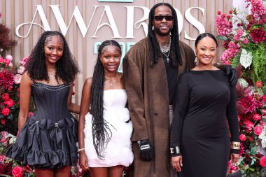 Heaven Epps, Harmony Epps, 2 Chainz ve Kesha Ward, 9 Haziran 2025 'te Los Angeles' taki Peacock Tiyatrosu 'nda düzenlenen BET Ödülleri' ne (25..