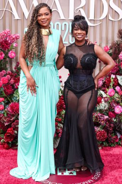 Riley Burruss ve annesi Kandi Burruss, 9 Haziran 2025 tarihinde Los Angeles, Kaliforniya 'da Peacock Tiyatrosu' nda düzenlenen BET Ödülleri 'ne (25..    