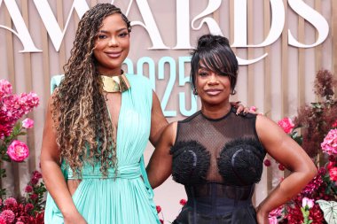 Riley Burruss ve annesi Kandi Burruss, 9 Haziran 2025 tarihinde Los Angeles, Kaliforniya 'da Peacock Tiyatrosu' nda düzenlenen BET Ödülleri 'ne (25..    