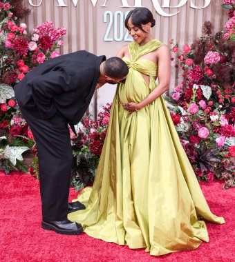 Skyh Black ve KJ Smith, 9 Haziran 2025 'te Los Angeles, Kaliforniya' da Peacock Tiyatrosu 'nda düzenlenen BET Ödülleri' ne (25..    