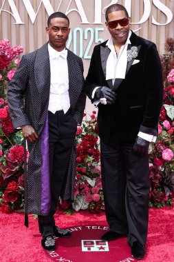 Trillian Wood-Smith ve Peder Busta Rhymes, 9 Haziran 2025 tarihinde Los Angeles, Kaliforniya 'da Peacock Tiyatrosu' nda düzenlenen BET Ödülleri 'ne (25..     