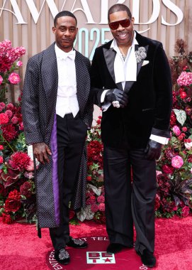 Trillian Wood-Smith ve Peder Busta Rhymes, 9 Haziran 2025 tarihinde Los Angeles, Kaliforniya 'da Peacock Tiyatrosu' nda düzenlenen BET Ödülleri 'ne (25..     