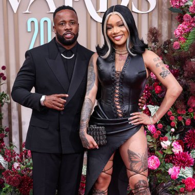 Yo Gotti ve GloRilla, 9 Haziran 2025 'te Los Angeles, Kaliforniya' da Peacock Tiyatrosu 'nda düzenlenen BET Ödülleri' ne (25.. 