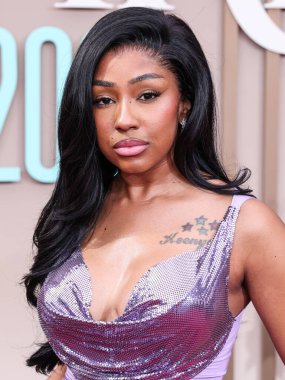 Yung Miami, 9 Haziran 2025 tarihinde Los Angeles, Kaliforniya 'da Peacock Theater' da düzenlenen BET Ödülleri 'ne (25.. 