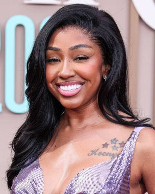 Yung Miami, 9 Haziran 2025 tarihinde Los Angeles, Kaliforniya 'da Peacock Theater' da düzenlenen BET Ödülleri 'ne (25.. 