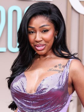 Yung Miami, 9 Haziran 2025 tarihinde Los Angeles, Kaliforniya 'da Peacock Theater' da düzenlenen BET Ödülleri 'ne (25.. 