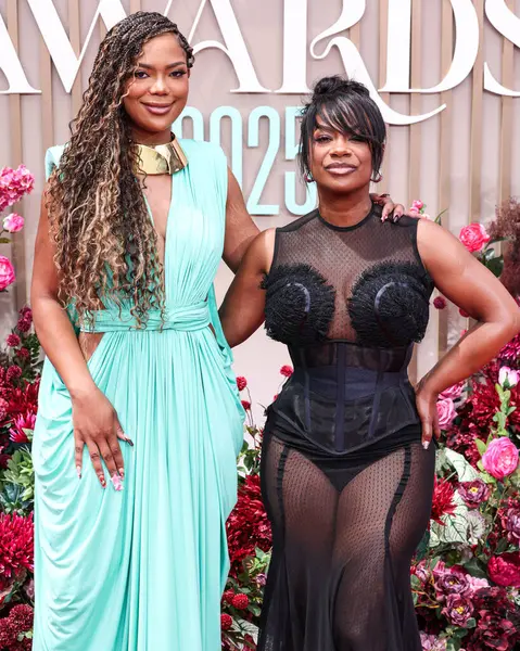 Riley Burruss ve annesi Kandi Burruss, 9 Haziran 2025 tarihinde Los Angeles, Kaliforniya 'da Peacock Tiyatrosu' nda düzenlenen BET Ödülleri 'ne (25..    