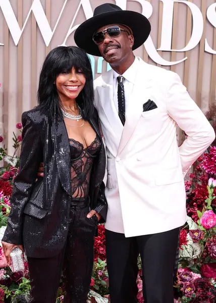 Shahidah Omar ve kocası J.B. Smoove, 9 Haziran 2025 tarihinde Los Angeles, Kaliforniya 'da Peacock Tiyatrosu' nda düzenlenen BET Ödülleri 'ne (25..    