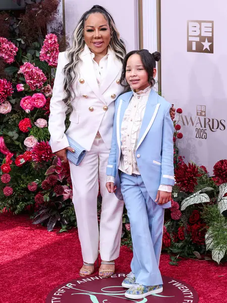 Tiny Harris ve kızı Varis Harris, 9 Haziran 2025 'te Los Angeles, Kaliforniya' da Peacock Tiyatrosu 'nda düzenlenen BET Ödülleri' ne (25..     