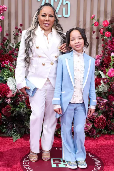 Tiny Harris ve kızı Varis Harris, 9 Haziran 2025 'te Los Angeles, Kaliforniya' da Peacock Tiyatrosu 'nda düzenlenen BET Ödülleri' ne (25..     