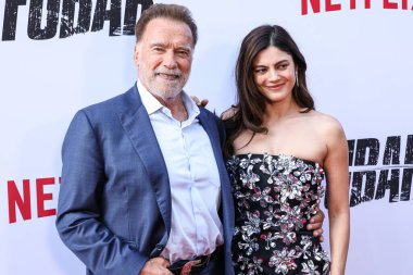 Avusturyalı ve Amerikalı aktör, eski Kaliforniya Valisi, iş adamı, eski politikacı ve eski profesyonel vücut geliştirici Arnold Schwarzenegger ve Amerikalı aktris Monica Barbaro Netflix 'in' FUBAR 'ikinci sezonunun Los Angeles Premiere' ine geldiler.