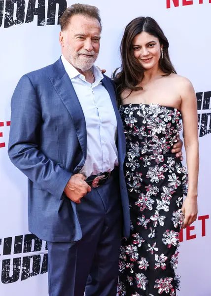 Avusturyalı ve Amerikalı aktör, eski Kaliforniya Valisi, iş adamı, eski politikacı ve eski profesyonel vücut geliştirici Arnold Schwarzenegger ve Amerikalı aktris Monica Barbaro Netflix 'in' FUBAR 'ikinci sezonunun Los Angeles Premiere' ine geldiler.