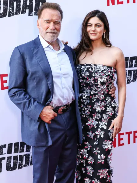 Avusturyalı ve Amerikalı aktör, eski Kaliforniya Valisi, iş adamı, eski politikacı ve eski profesyonel vücut geliştirici Arnold Schwarzenegger ve Amerikalı aktris Monica Barbaro Netflix 'in' FUBAR 'ikinci sezonunun Los Angeles Premiere' ine geldiler.