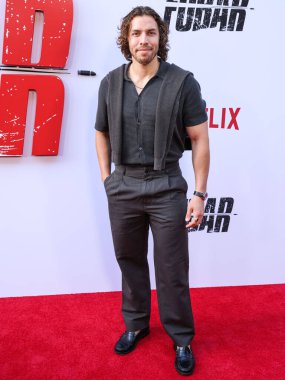 Amerikalı aktör ve fitness modeli Joseph Baena, Netflix 'in' FUBAR 'ikinci sezonunun Los Angeles Premiere' ine 11 Haziran 2025 'te Hollywood, Los Angeles, Kaliforniya, ABD' de bulunan Netflix Tudum Theater 'da ulaştı..      