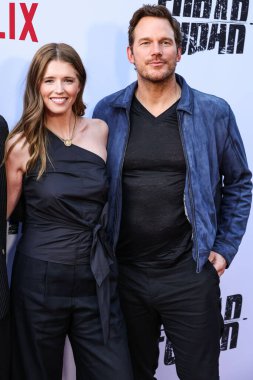 Amerikalı yazar, girişimci ve hayvan hakları savunucusu Katherine Schwarzenegger ve kocası / Amerikalı aktör Chris Pratt Netflix 'in' FUBAR 'ikinci sezonunun Los Angeles galasına 11 Haziran 2025' de Hollywood, LA, CA