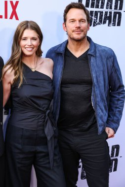 Amerikalı yazar, girişimci ve hayvan hakları savunucusu Katherine Schwarzenegger ve kocası / Amerikalı aktör Chris Pratt Netflix 'in' FUBAR 'ikinci sezonunun Los Angeles galasına 11 Haziran 2025' de Hollywood, LA, CA