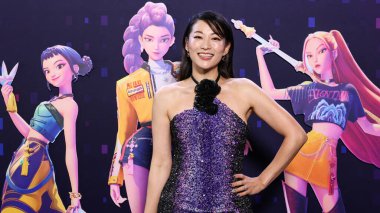 Amerikalı aktris, şarkıcı ve model Arden Cho, Netflix 'in 16 Haziran 2025' te Hollywood, Los Angeles, Kaliforniya, ABD 'de düzenlenen Netflix Tudum Theater' daki 'KPop Demon Hunters' özel gösterimine geldi..