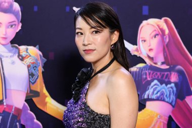 Amerikalı aktris, şarkıcı ve model Arden Cho, Netflix 'in 16 Haziran 2025' te Hollywood, Los Angeles, Kaliforniya, ABD 'de düzenlenen Netflix Tudum Theater' daki 'KPop Demon Hunters' özel gösterimine geldi..