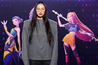 Amerikalı R & B şarkıcısı ve rapçi Audrey Nuna, Netflix 'in 16 Haziran 2025' te Hollywood, Los Angeles, Kaliforniya, ABD 'de düzenlenen Netflix Tudum Theater' daki 'KPop Demon Hunters' özel gösterimine geldi..