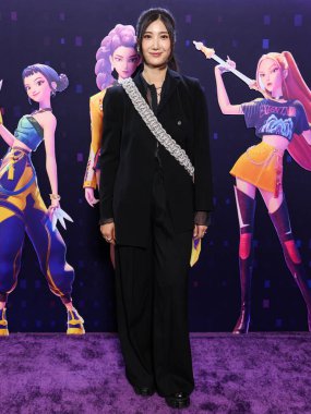 Güney Koreli şarkıcı EJAE (Kim Eun Jae), Netflix 'in 16 Haziran 2025' te Hollywood, Los Angeles, Kaliforniya, ABD 'de düzenlenen Netflix Tudum Theater' daki 'KPop Demon Hunters' ın Los Angeles Özel Gösterimi 'ne geldi..     