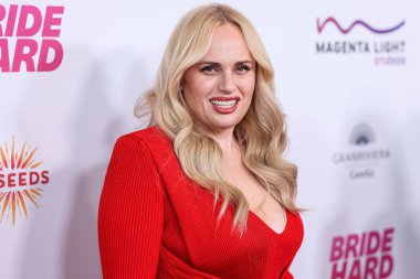 Avustralyalı aktris, yapımcı, şarkıcı ve yazar Rebel Wilson, 18 Haziran 2025 'te Los Angeles, Kaliforniya' da bulunan The Directors Guild of America 'daki DGA Tiyatro Kompleksi' nde düzenlenen Magenta Light Studios 'un' Bride Hard 'filminin Los Angeles galasına geldi.