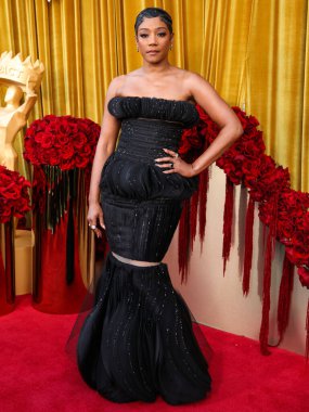 Amerikalı komedyen ve aktris Tiffany Haddish, 20 Haziran 2025 'te Beverly Hilton Hotel' deki Wilshire Garden Avlusu 'nda düzenlenen 5. Geleneksel Hollywood Açılan Impact Ödülleri' ne geldi.. 