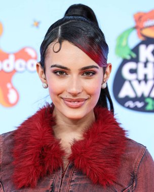 American actress, singer, songwriter, dancer, and social media personality Kylie Cantrall arrives at the 2025 Nickelodeon Kids' Choice Awards (38th Annual Nickelodeon Kids' Choice Awards) held at Barker Hangar on June 21, 2025 in Santa Monica, LA