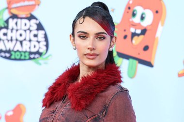 American actress, singer, songwriter, dancer, and social media personality Kylie Cantrall arrives at the 2025 Nickelodeon Kids' Choice Awards (38th Annual Nickelodeon Kids' Choice Awards) held at Barker Hangar on June 21, 2025 in Santa Monica, LA
