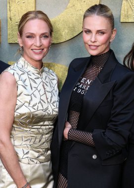 Amerikalı aktris Uma Thurman ve Güney Afrikalı-Amerikalı aktris ve yapımcı Charlize Theron, Netflix 'in' The Old Guard 2 'adlı oyununun Los Angeles galasına 25 Haziran 2025' de Hollywood, Los Angeles, Kaliforniya 'da bulunan Netflix Tudum Theater' a geldiler.