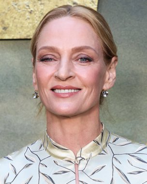 Fred Leighton takısı takan Amerikalı aktris Uma Thurman, Netflix 'in 25 Haziran 2025' te Hollywood, Los Angeles, Kaliforniya, ABD 'deki Netflix Tudum Tiyatrosu' ndaki 