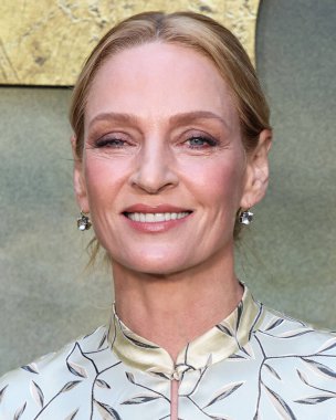 Fred Leighton takısı takan Amerikalı aktris Uma Thurman, Netflix 'in 25 Haziran 2025' te Hollywood, Los Angeles, Kaliforniya, ABD 'deki Netflix Tudum Tiyatrosu' ndaki 
