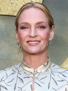 Fred Leighton takısı takan Amerikalı aktris Uma Thurman, Netflix 'in 25 Haziran 2025' te Hollywood, Los Angeles, Kaliforniya, ABD 'deki Netflix Tudum Tiyatrosu' ndaki 