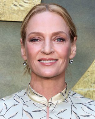 Fred Leighton takısı takan Amerikalı aktris Uma Thurman, Netflix 'in 25 Haziran 2025' te Hollywood, Los Angeles, Kaliforniya, ABD 'deki Netflix Tudum Tiyatrosu' ndaki 