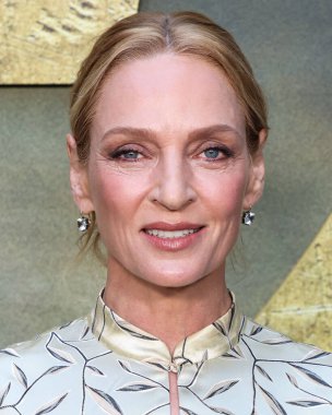 Fred Leighton takısı takan Amerikalı aktris Uma Thurman, Netflix 'in 25 Haziran 2025' te Hollywood, Los Angeles, Kaliforniya, ABD 'deki Netflix Tudum Tiyatrosu' ndaki 