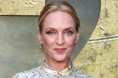 Fred Leighton takısı takan Amerikalı aktris Uma Thurman, Netflix 'in 25 Haziran 2025' te Hollywood, Los Angeles, Kaliforniya, ABD 'deki Netflix Tudum Tiyatrosu' ndaki 