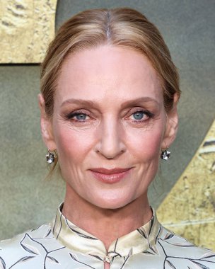 Fred Leighton takısı takan Amerikalı aktris Uma Thurman, Netflix 'in 25 Haziran 2025' te Hollywood, Los Angeles, Kaliforniya, ABD 'deki Netflix Tudum Tiyatrosu' ndaki 