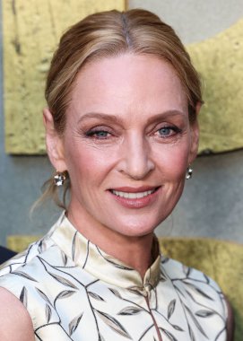 Fred Leighton takısı takan Amerikalı aktris Uma Thurman, Netflix 'in 25 Haziran 2025' te Hollywood, Los Angeles, Kaliforniya, ABD 'deki Netflix Tudum Tiyatrosu' ndaki 