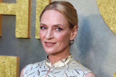 Fred Leighton takısı takan Amerikalı aktris Uma Thurman, Netflix 'in 25 Haziran 2025' te Hollywood, Los Angeles, Kaliforniya, ABD 'deki Netflix Tudum Tiyatrosu' ndaki 