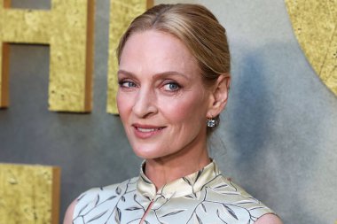 Fred Leighton takısı takan Amerikalı aktris Uma Thurman, Netflix 'in 25 Haziran 2025' te Hollywood, Los Angeles, Kaliforniya, ABD 'deki Netflix Tudum Tiyatrosu' ndaki 