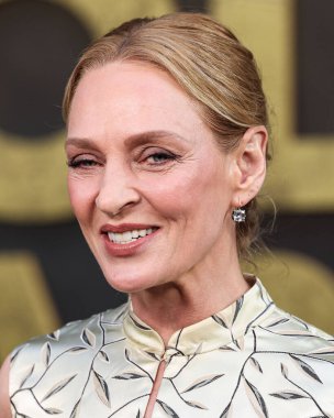 Fred Leighton takısı takan Amerikalı aktris Uma Thurman, Netflix 'in 25 Haziran 2025' te Hollywood, Los Angeles, Kaliforniya, ABD 'deki Netflix Tudum Tiyatrosu' ndaki 