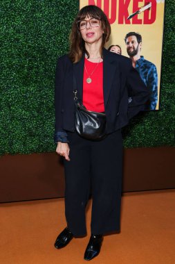 Amerikalı aktris, yazar ve stand-up komedyeni Natasha Leggero, 6 Ağustos 2025 'te Kuzey Hollywood, Los Angeles, Kaliforniya, ABD' de bulunan Garland Hotel 'de düzenlenen' Nuked 'in Los Angeles özel gösterimine geldi.. 